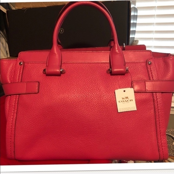 🌸34408 Coach Dahila Pink Swagger 27 Satchel Bag - Picture 5 of 5